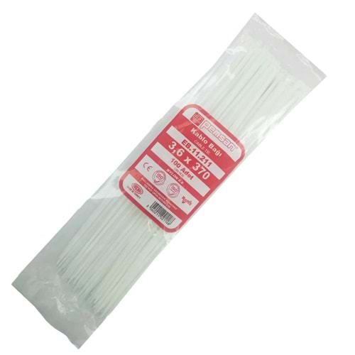 Plastik Kelepçe (CIRT) Beyaz Renk 1 pakette 100 adet Kısa